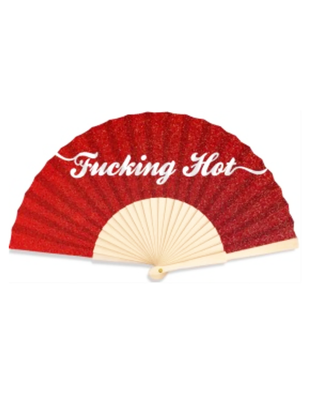 Fucking Hot Slogan Glitter 23cm Fan
