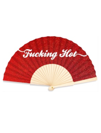 Fucking Hot Slogan Glitter 23cm Fan