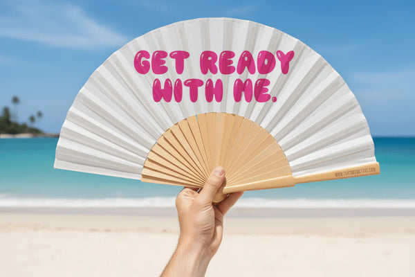 Get Ready With Me Pearl Shimmer 23cm Fan