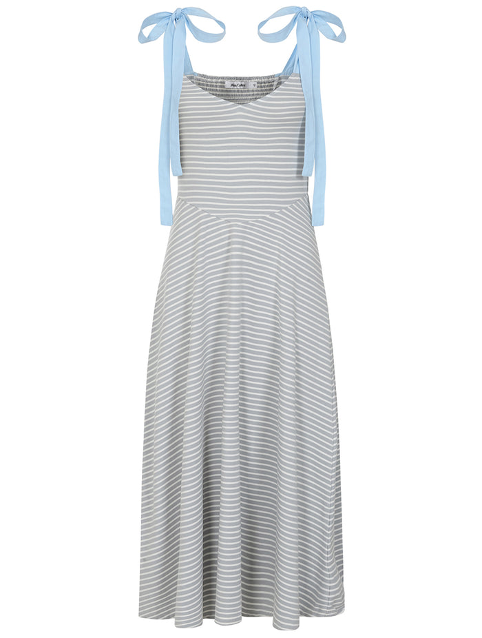 Gini Sun Dress | Sky/White