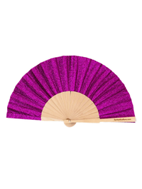Pink/Purple Glitter 23cm Fan