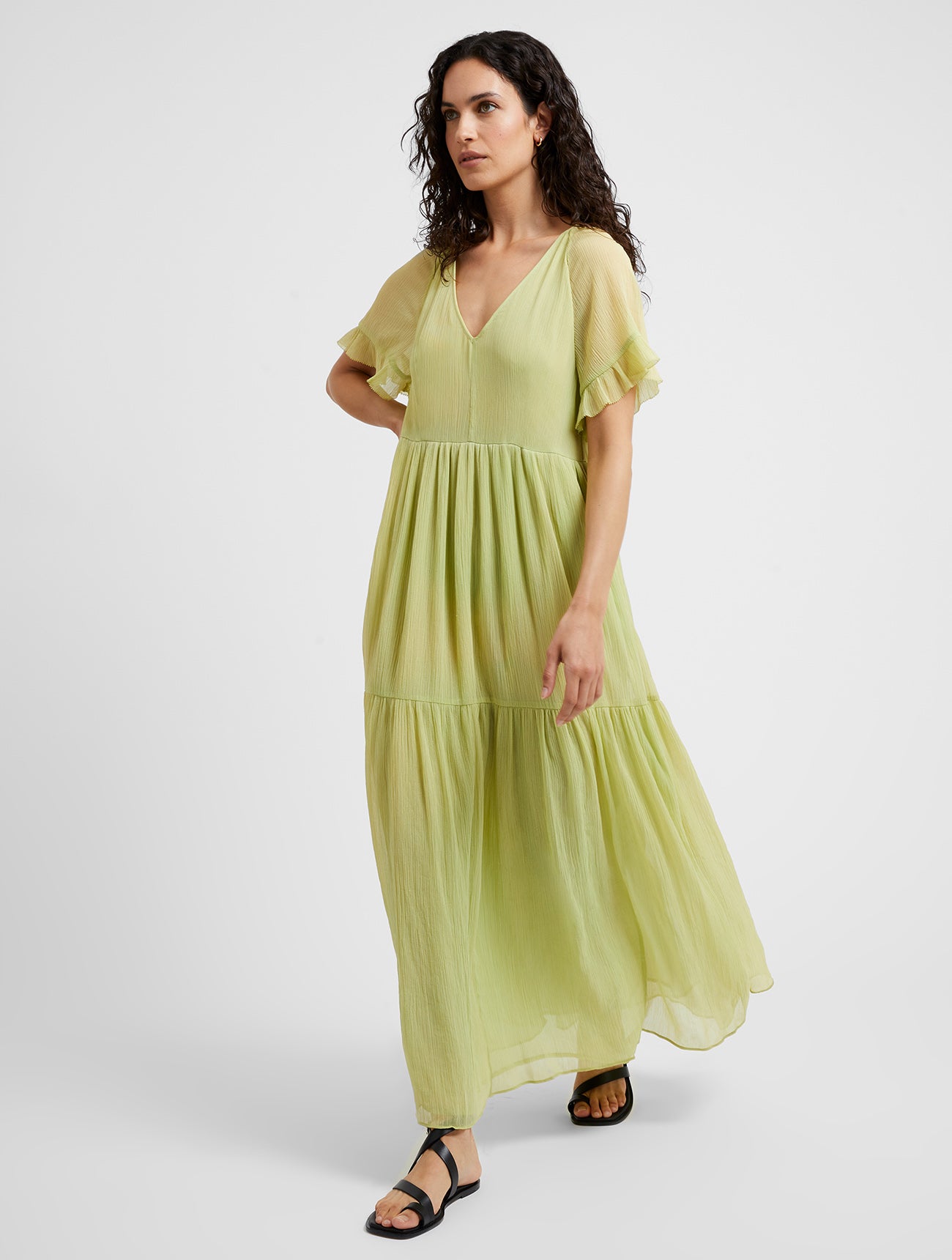 Gossamer Chiffon Tiered Maxi Dress | J1WAD | Kiwi