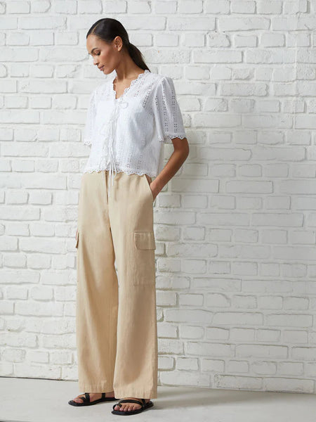 Cadiz Cutout Tie Jacket | J5WAE | Milk