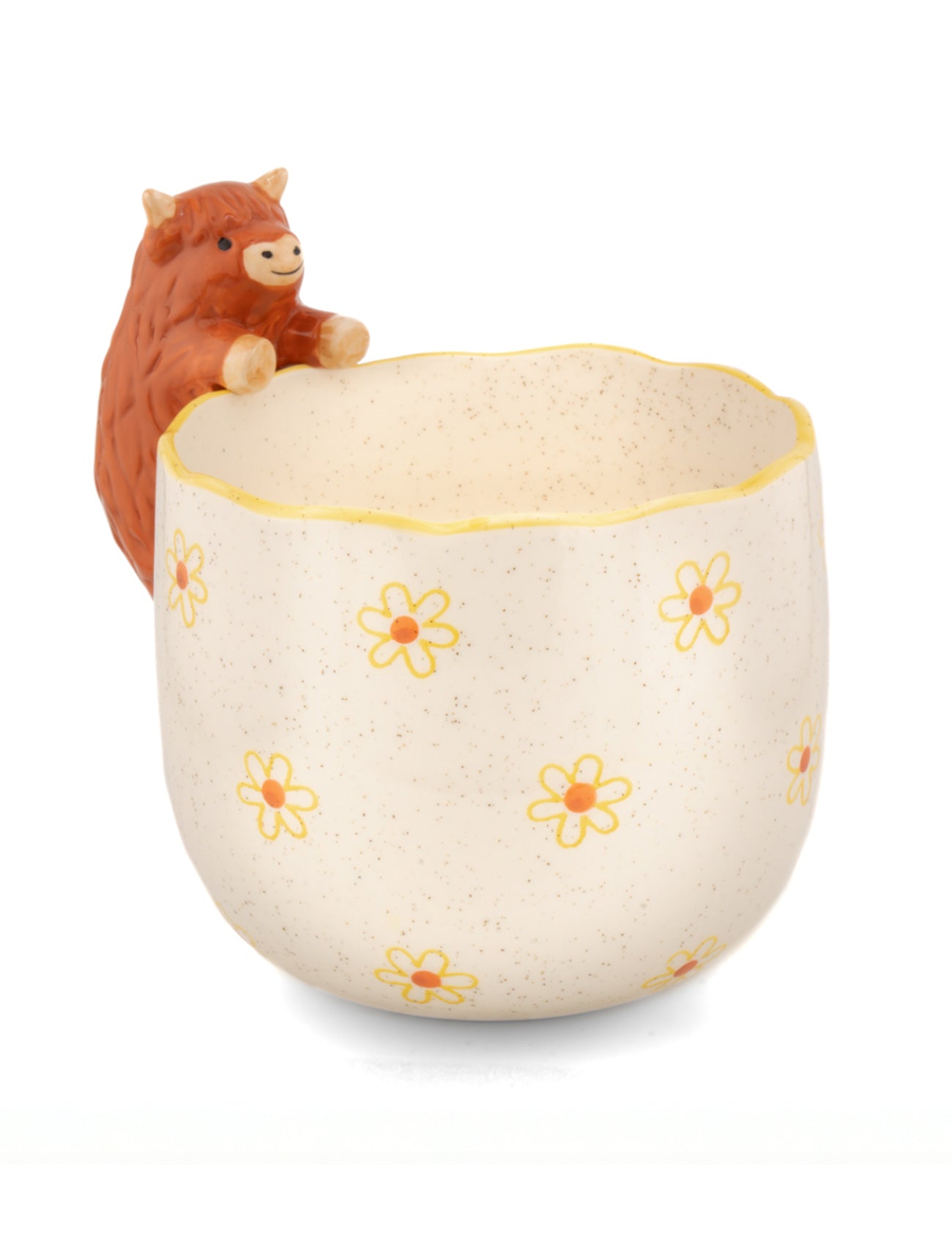 Peeking Highland Cow Planter