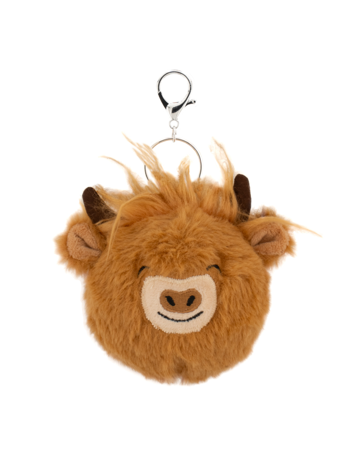 Flossie Highland Cow Stress Ball Bag Charm
