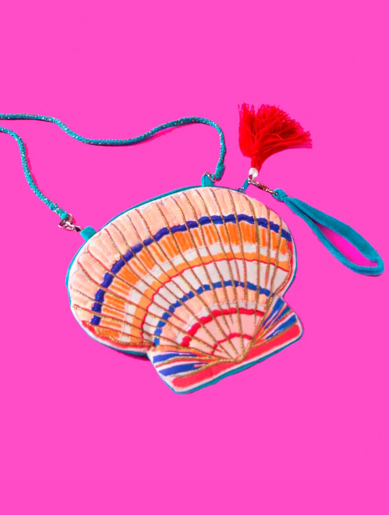 Coral Shell Make Up Bag