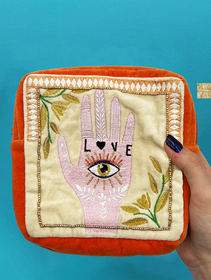 Inked Square Make Up Bag
