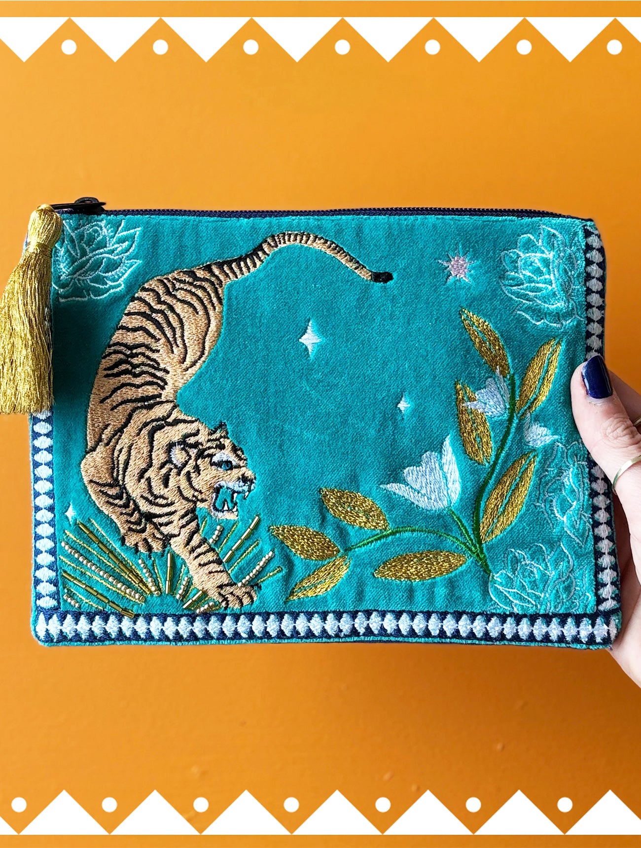 Inked Tiger Pouch