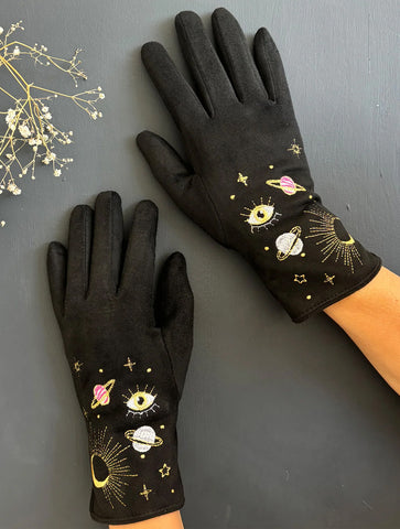 After Dark Embroidered Gloves