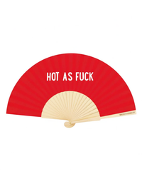 Hot as Fuck Slogan 23cm Fan