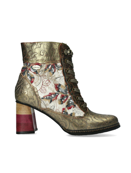 Laura Vita | Idano 06 Heeled Boot | Gold Multi