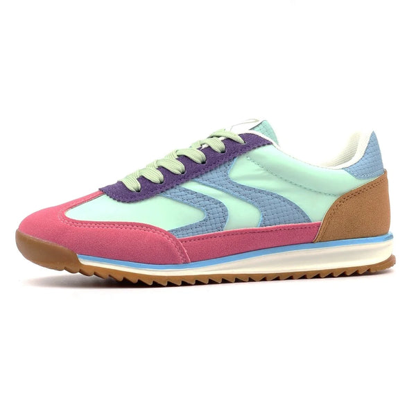 Zoe Retro Trainer | Mint Multi
