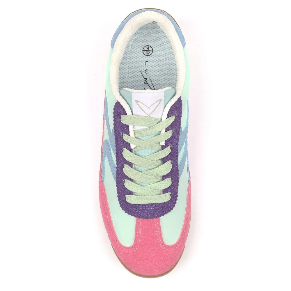 Zoe Retro Trainer | Mint Multi