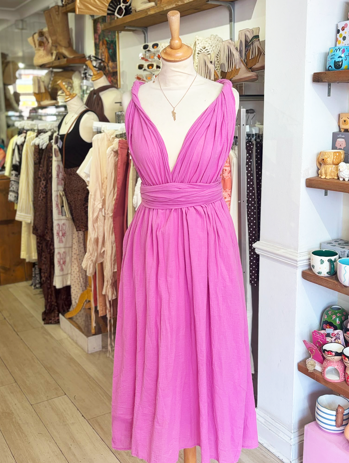 Cotton Infinity Dress | Pink/Purple