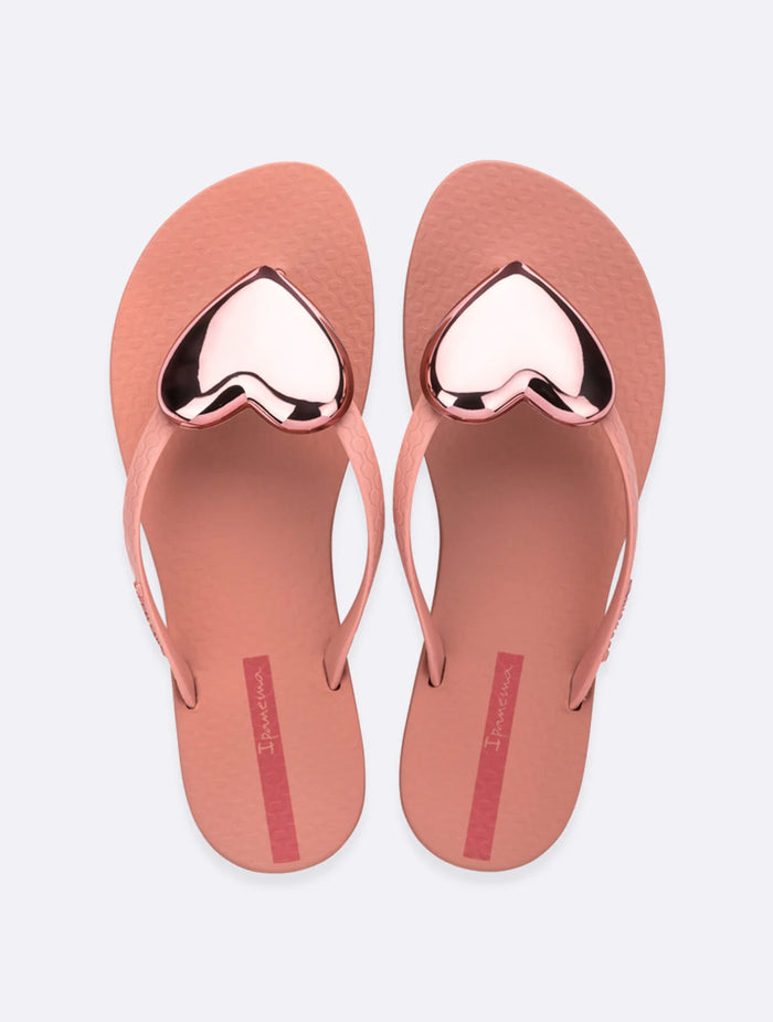 Maxi Heart Fashion Flip Flop | Light Pink/Rose