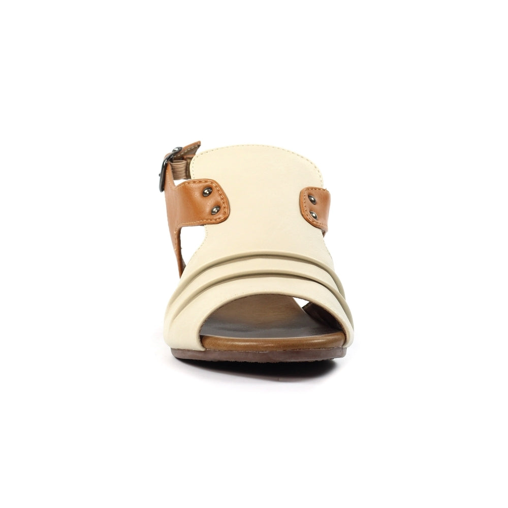 Lunar|Jaden Beige Leather Sandal