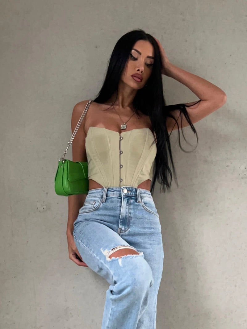 Redial Vintage Destroyed Straight Leg Jeans | Light Wash