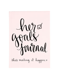 Eccolo | Her Goals Guided Hardcover Journal | Pink
