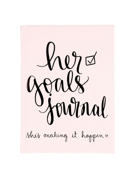 Eccolo | Her Goals Guided Hardcover Journal | Pink