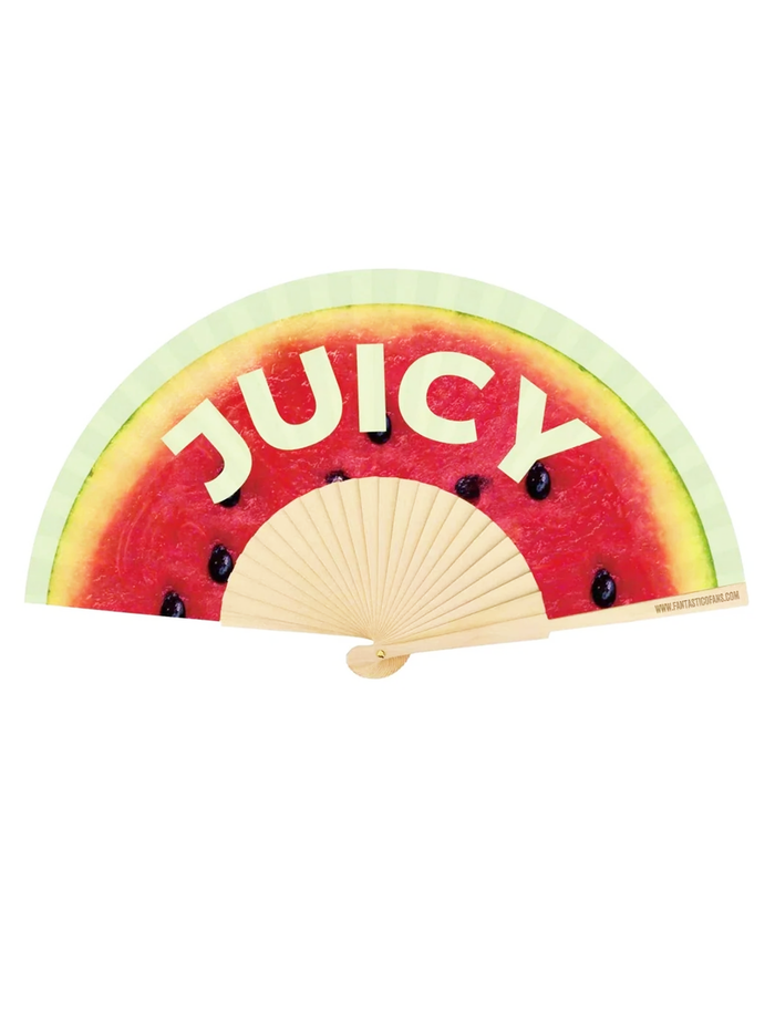 Juicy Watermelon Curved Slogan 23cm Fan