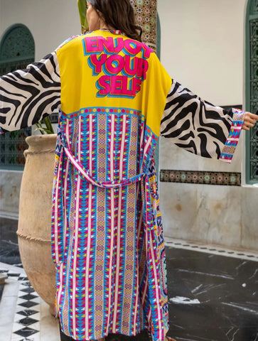 Colourful Statement Maxi Kimono | Enjoy Yourself