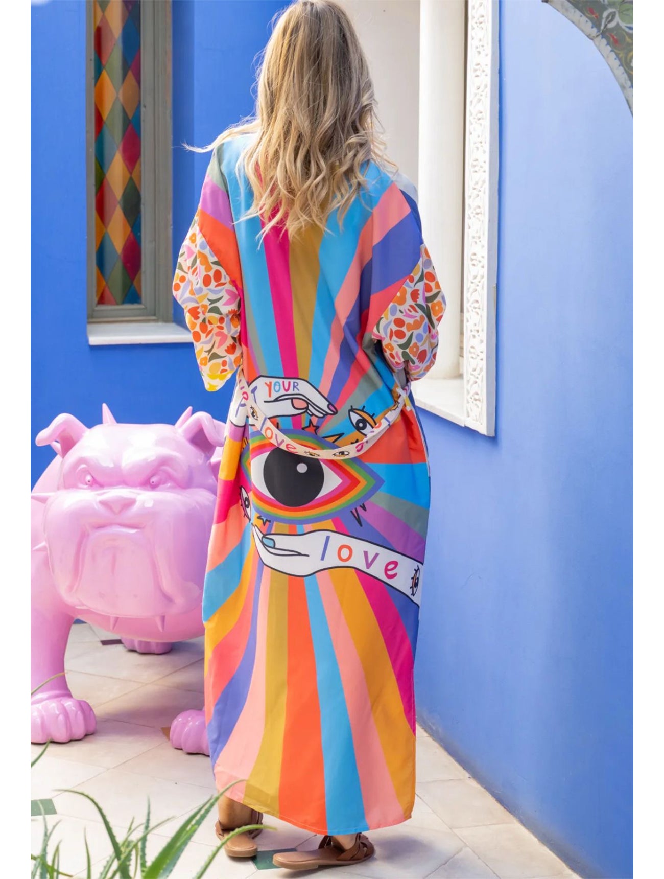 Colourful Statement Maxi Kimono | Protect Your Love