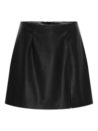 Onlelina Short Faux Leather Skirt | Black