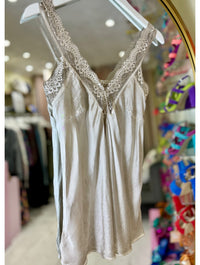 Layla Lace Silky Camisole | Oyster