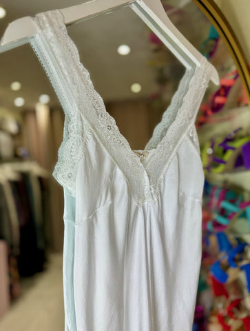 Layla Lace Silky Camisole | White