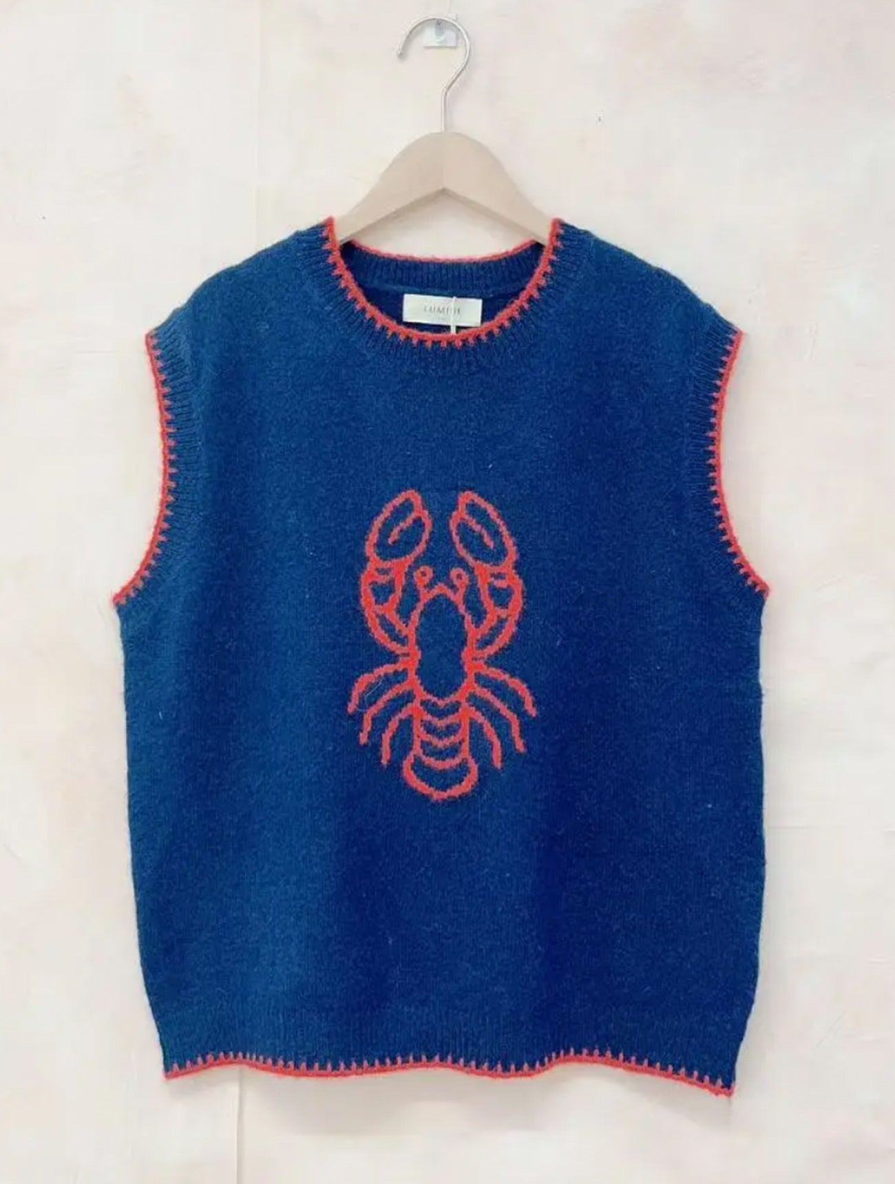 Lobster Soft Knitted Tank Top | Navy