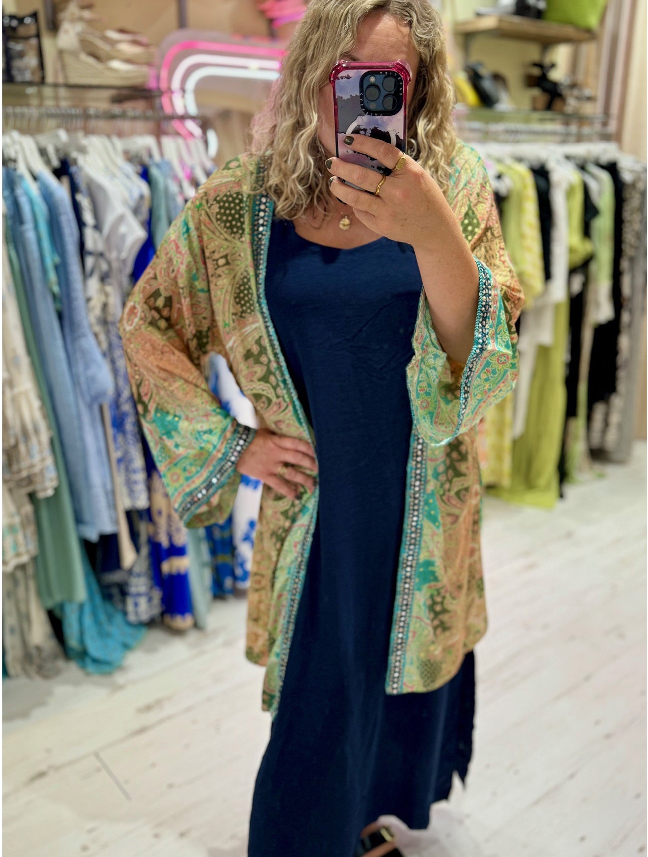 Indian Silk Long Kimono | Various Colours