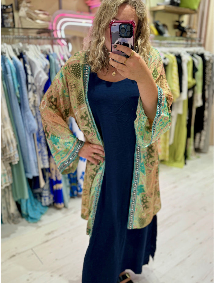 Indian Silk Long Kimono | Various Colours