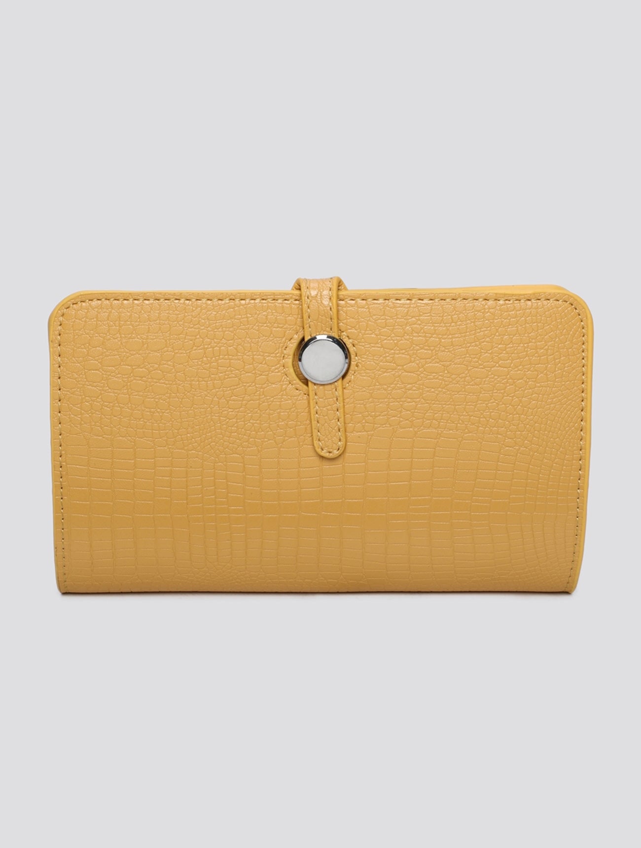 Long Purse/Clutch | Mustard Croc