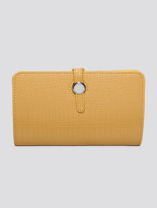 Long Purse/Clutch | Mustard Croc