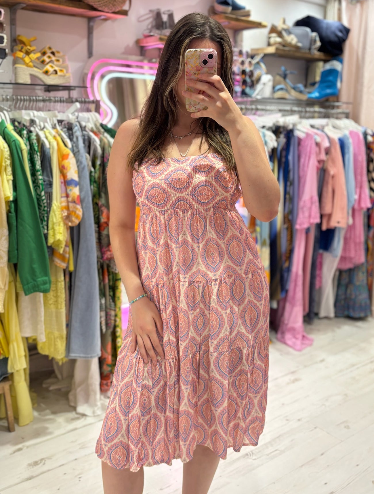 Louisa Printed 2-in-1 Dress and Skirt | Dusky Pink Paisley