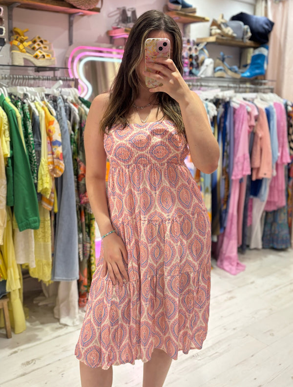 Louisa Printed 2-in-1 Dress and Skirt | Dusky Pink Paisley
