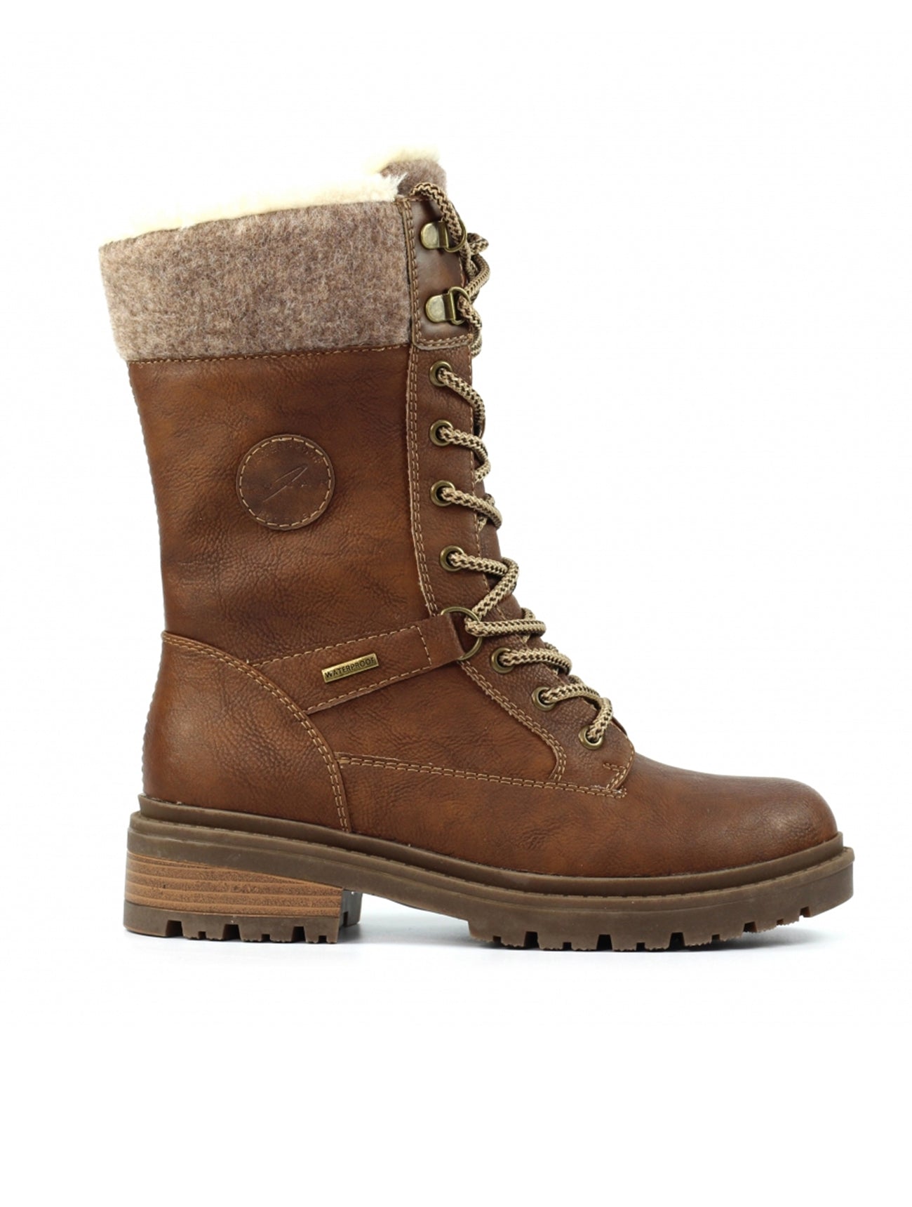 Lunar | Cambridge Ice Grip Waterproof Boot | Tan