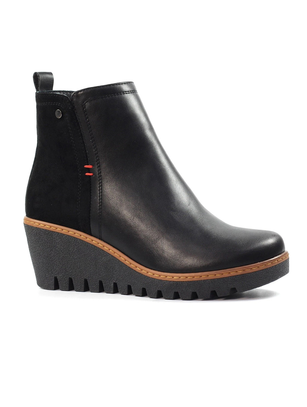 Lunar | Pixie Wedge Ankle Boot | Black