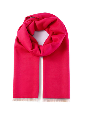 Luxurious Plain Double Sided Scarf | Fuchsia