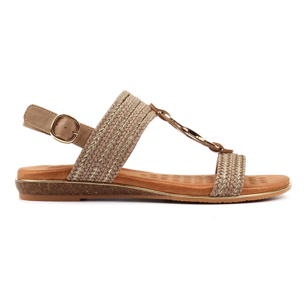 Lunar|Mila Khaki Sandal