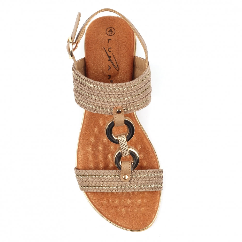 Lunar|Mila Khaki Sandal