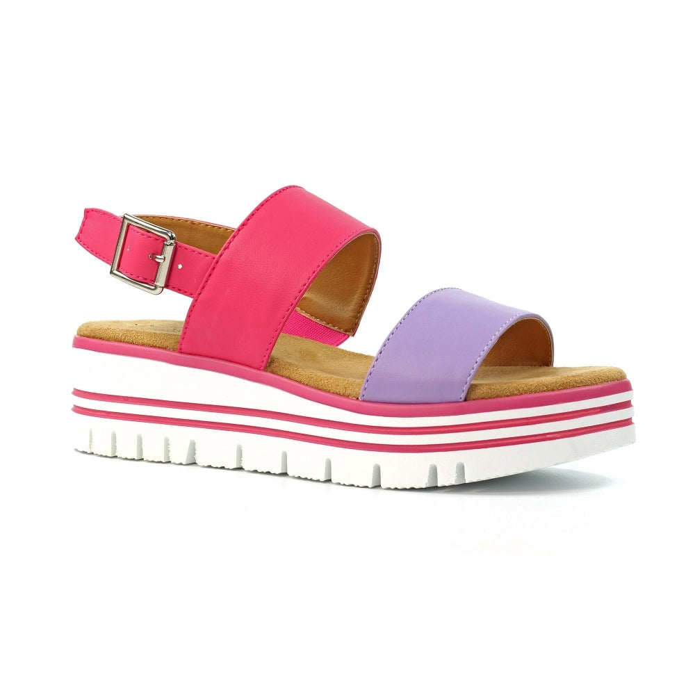 Missy Chunky Wedge Sandal | Pink/Lilac
