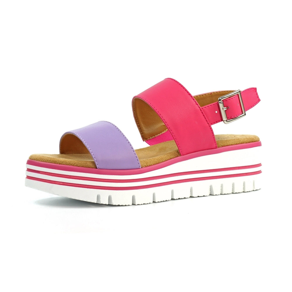 Missy Chunky Wedge Sandal | Pink/Lilac