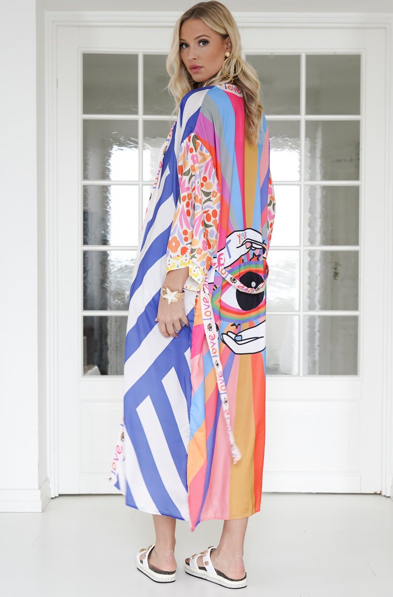 Colourful Statement Maxi Kimono | Protect Your Love