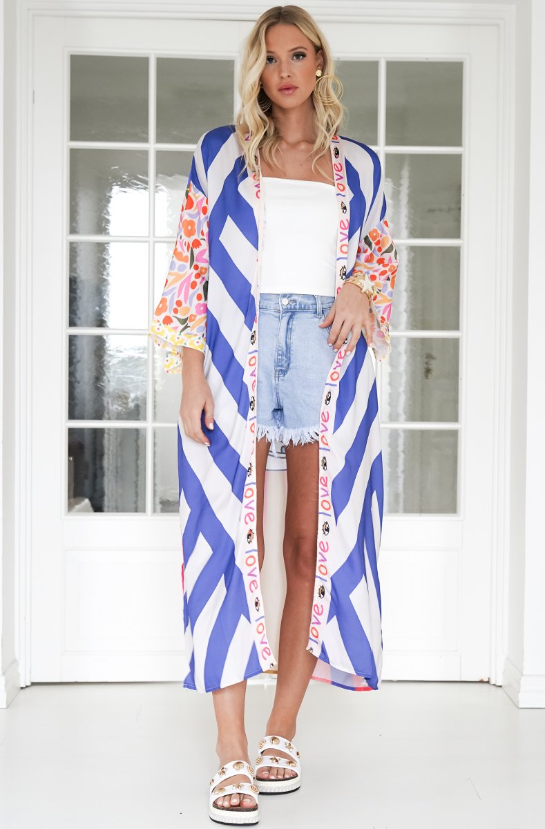Colourful Statement Maxi Kimono | Protect Your Love