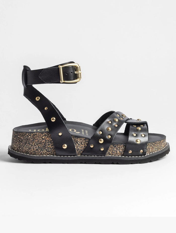 Yokono | OCA 262 | Platform Studded Sandal | Black