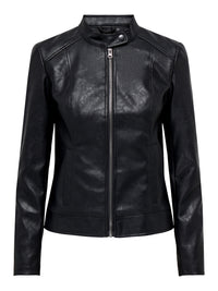 JDYEmily Faux Leather Jacket | Black