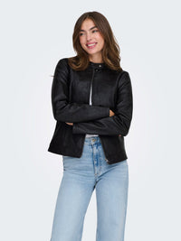 JDYEmily Faux Leather Jacket | Black