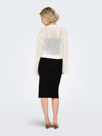 Onlemma Stretch Skirt with Split | Black