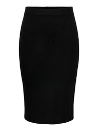 Onlemma Stretch Skirt with Split | Black